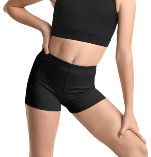NetSetUK Girls Cycling Shorts - Kids neon Microfiber hot Pants Stretchy Comfortable fit Girls Shorts for Yoga, Ballet, Gymnastics, School & Sportswear