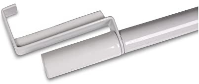 Deco-Raum Tringle à rideaux extensible Blanc Longueur 40-60 cm Vitrage de tension pour fenêtre Barre de tension sur le battant de fenêtre Diamètre 9 mm Métal