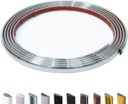 JSIWOTH 3M Moulure Adhésive Flexible – Baguette de Finition Étanche pour Mur, Carrelage, Encadrement de Fenêtre, Dosseret, Décoration Intérieure