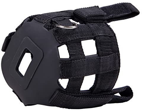 QHP Weidemaske mit Nasenlöchern Freßbremse Aufsteckbar schwarz (Pony)