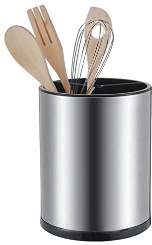 Abonda Contenitore per Utensili in Acciaio Inossidabile - Scomparto portautensili da Cucina | Grande portautensili da Cucina per Una Facile Pulizia, Porta spatola