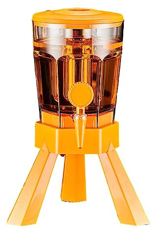 Distributeur de tour de bière de 3 litres Distributeur de boissons refroidisseur de bière avec tube de glace pour les bars Restaurant Party,Yellow