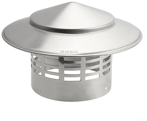 Chimney Cowl Bird Guard, Stainless Steel Cone Top Cone Top Chimney Cap, Flue Pipe Cover Cap, Vent Top, Exhaust Tube End, Rain Snow Hat, Mesh Protector(200MM)