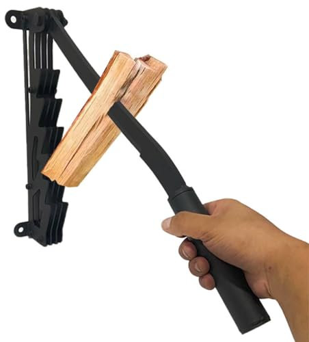 BDJSN Firewood Kindling Splitter, Manual Log Wood Splitter, Small Detachable Wall-mounted Wood Splitting Tool Safety Easily Firewood Separator for Home Camping Patio Outdoors