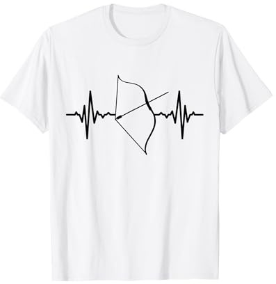 Kompositbogen Herzlinie Bogenjäger Bogensport T-Shirt