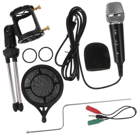 HEMOTON Computer Microphone for Podcasting and Live Broadcasting Tripod Stand for Online Classes and Recording Sessions
