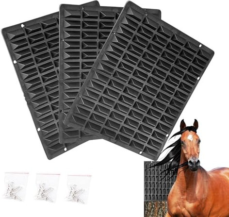 Kratzbrett für Pferde und Rinder, Kratzmatte für Pferde | Ziegenkratzbürste Soft Touch - Antijuckreiz für Tiere, 3 Stück, weiche Juckreizstange