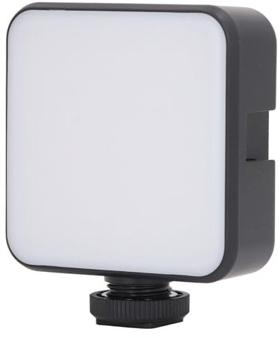 Tragbare LED-Videoleuchte mit 3 Kaltschuh, 120-Grad-Fotobeleuchtung, 2500–9000 K Farbtemperatur, LED-Fülllampe für DSLR-Camcorder, 1/4 Zoll Schraubenloch