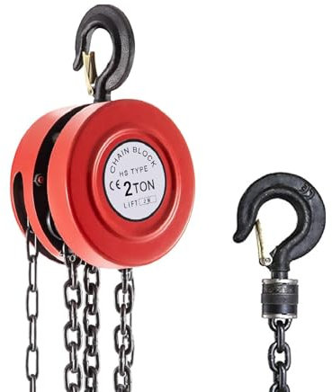 VEVOR Hand Chain Hoist, 4400 lbs /2 Ton Capacity Lift, 7ft/2m Chain Lift Manual Hand Chain, Manual Hoist w/Industrial-Grade Steel Construction for Lifting Good in Transport & Workshop