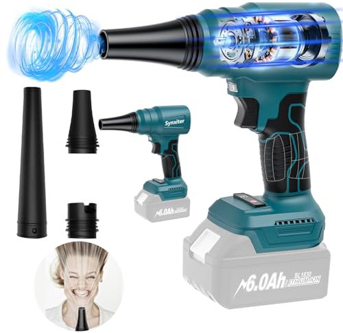 GGiking Cordless Leaf Blower for makita 18V Battery (No Battery) 2-in-1 Electric Leaf Blower and Vacuum Cleaner, Garden Blowers with 3 Accessories for Snow Removal, Driveway Cleaning, Patio