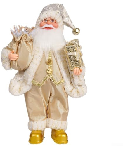 Figura di Babbo Natale a tema natalizio, pezzo decorativo perfetto per il tuo camino o riunioni di vacanza (C)