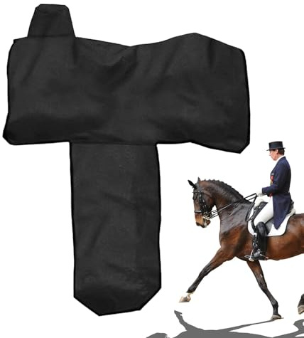 Zunishaone Western Sattelabdeckung | Wasserfestes Schutzgehäuse, langlebig und Anti-Staubmaterial, sichere Fixierung mit elastischen Gurten, eignet