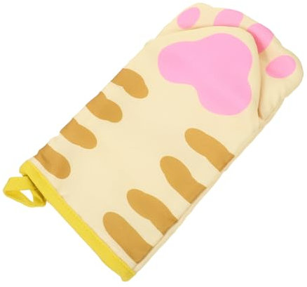 CHILDWEET Kitchen Oven Mitts Ergonomically Designed Polyester Heat Protection Gloves Comfortable Fit for Oven Use for Home Baking, Cooking and Microwave Use