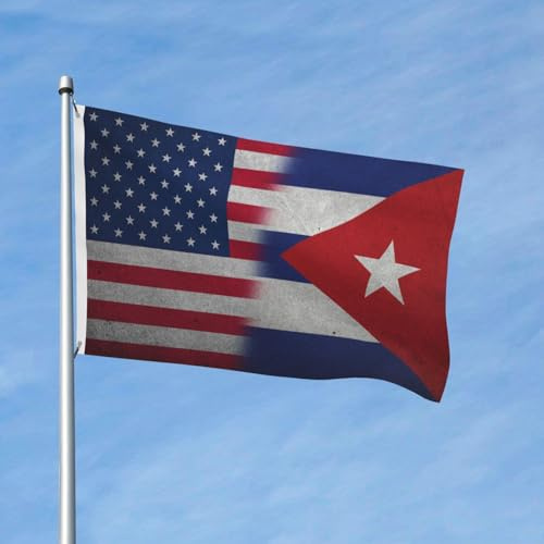 Bandera vintage de Cuba, Estados Unidos, 3x5 pies, poliéster, de temporada, de doble cara, para jardín, exterior, hogar, patio, festival, decoración.