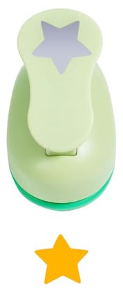 UCEC Stern Motivstanzer Weihnachten 1 Zoll (2,54 cm), Stanzer Stern, Lochstanzer Papier – Robuster Bastelstanzer für Kinder & Erwachsene, Ideal für Basteln, Scrapbooking und Weihnachtskarten