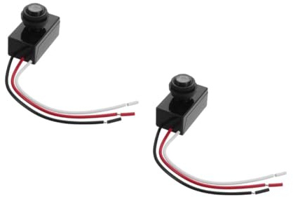 Operitacx 2 Stück Fotoelektrischer Lichtschalter für Außenbeleuchtung Dc Wetterfester Dämmerungsschalter mit Hoher Empfindlichkeit Energiesparender Fotowiderstand für Straßen und