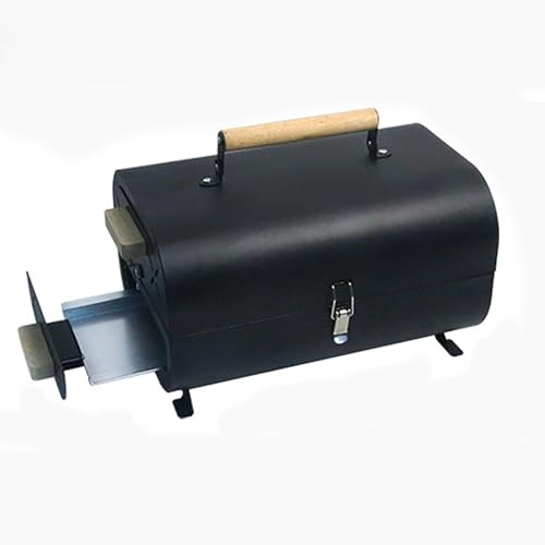 Griglia per barbecue all'aperto, griglia a carbone da tavolo, barbecue a doppia faccia, piccola griglia da campeggio con manico, barbecue portatile a tamburo per olio, griglia a carbone in ferro