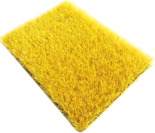 7UIYgtyO LNNNW Kunstrasen Grünland Synthetischer Kunstrasen, hochdichter Kunstrasen, 3 cm hoher dekorativer gelber Rasen for den Garten im Freien für Outdoor(50x200cm)