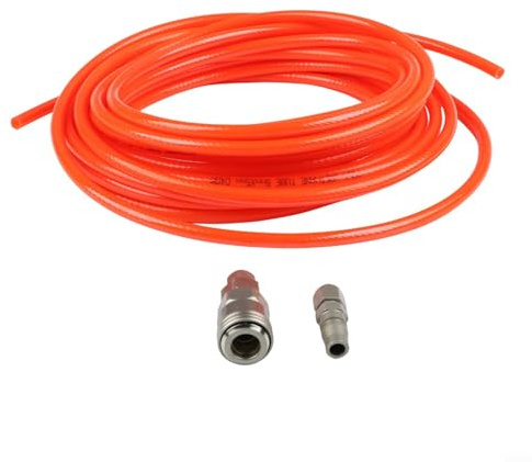 Manguera de ventilación del compresor de aire de 1030 metros con tubo recto neumático de 5 x 8 mm y acoplamiento rápido tipo C hecho de poliuretano para condiciones de alta presión y temperatura (10 m