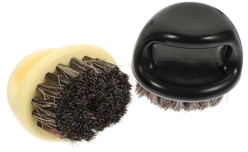 TOYANDONA 2 Stück-pack Bartbürste für Herren mit Abs Material Wasserabsorbierend und Reinigung von Bart und Gesichtshaaren für Präzises Styling und Pflege
