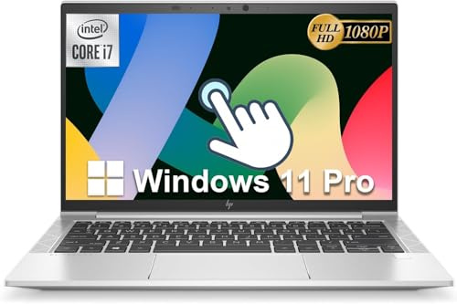 HP Elitebook 830 G8 Touchscreen Business Laptop, 13.3-Inch FHD (1920x1080), Intel Core i7-1185G7, 16GB RAM, 256GB SSD, US QWERTY Keyboard, Windows 11 Pro (Renewed)