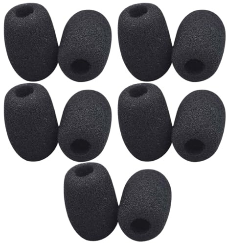 Homoyoyo Paravientos para Micrófono de Solapa 10 Unidades Cubierta de Espuma, Protectores Mini para Micrófono en Enseñanza y Conferencias