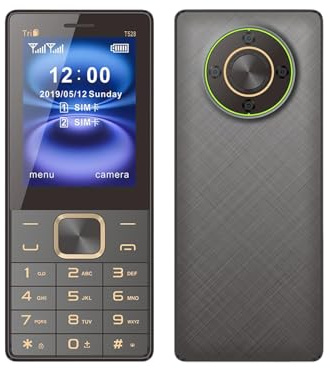 McMgc Teléfono Móvil para Adultos Mayores Desbloqueado 2.8 Pulgadas 2G gsm, Botones Grandes, Soporte 3 Tarjetas SIM, Batería Grande 1800mAh, USB Type C, Linterna/Radio FM/MP3/Bluetooth (Black)