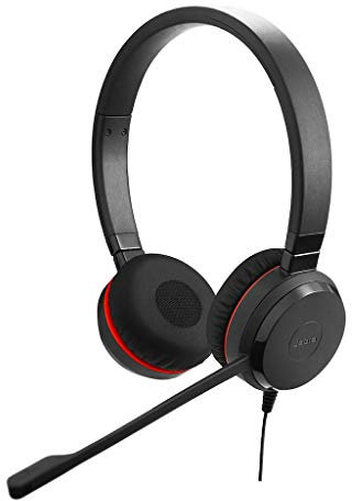 Jabra 14401-21 Evolve 30 UC Stereo Headset – Unified Communications Headphones for VoIP Softphone with Passive Noise Cancellation – 3.5mm Jack – Black