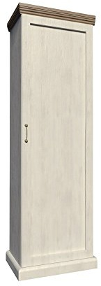 Furniture24 Schrank ROYAL S1D, Kleiderschrank, Wohnzimmerschrank, 1 Türiger Drehtürenschrank mit 4 Einlegeboden