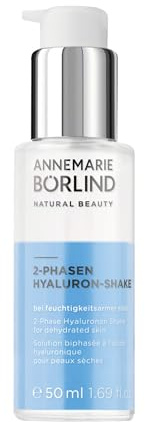 ANNEMARIE BÖRLIND 2-PHASEN HYALURON-SHAKE 50ml, Erfrischendes Gesichtsöl | Feuchtigkeitsspendendes Gesichtsserum, Aufpolsternd & Durchfeuchtend, Stimuliert Hyaluronsäureproduktion, Glättet die Haut