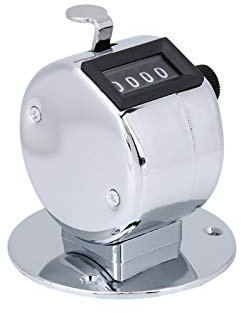 Mini Metall Handzähler 4-Stellig Klickzähler, 2 STK. | Präzisionsmechanik für fehlerfreie Zählung von 0000 bis 9999, Digitales Zählwerk aus Metall