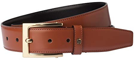Aigner Gürtel Basic mit S-Schließe gold 126445, cognac 110 cm