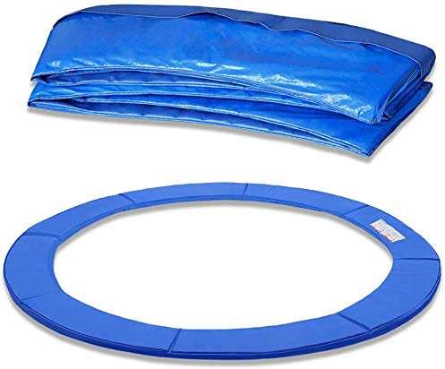 UISEBRT Federabdeckung Trampolin Randabdeckung, UV-resistent Randschutz, Sicherheitsmatte, Blau, 30cm Breite, für Trampolin Ø366 cm