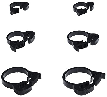 Reef Aquarium-Schlauchschellen-Set, Nylon, 8,1–32,5 mm, Kunststoff-Schnappschellen-Set (schwarze Nylon-Schlauchschellen, 36 Stück)