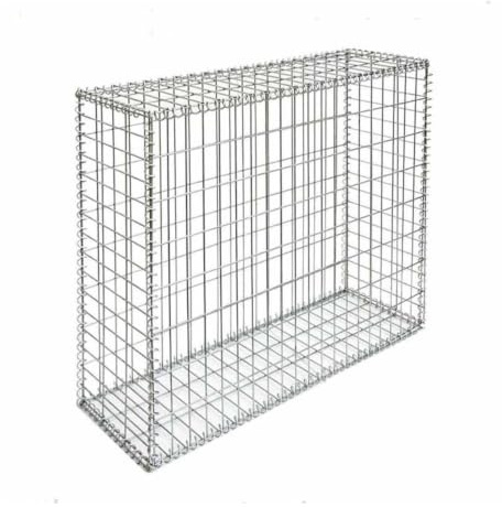 Suregreen Gabion Basket, Metal Gabion Cage for Retaining Walls, Garden Landscaping & Erosion Control | 975 x 975 x 525mm | 75 x 75mm Holes | 10 Gauge Heavy Duty GALFAN Galvanised Steel Wire | 1 Pack