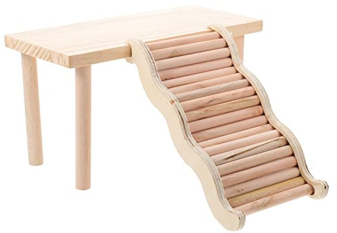 PATKAW Hamster Cage Platform Wooden Hamster Climbing Ladder Toy for Guinea Pigs Chinchillas Gerbils Mice Rats
