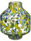 GILDE Deko Vase Blumenvase Glasvase - Geschenk für Frauen Geburtstagsgeschenk - Dekoration Frühling Ostern - Farbe: Transparent Gelb Grün Blau Höhe 22 cm