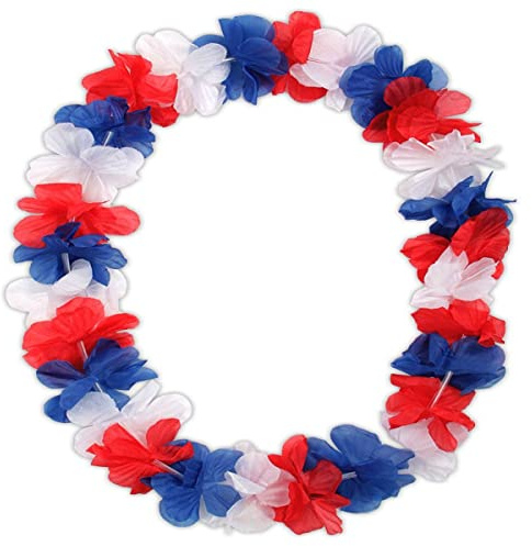 Blackshirt Company Kroatien Blumenkette WM EM Hawaikette Rot Weiss Blau Farbe 20 Stück
