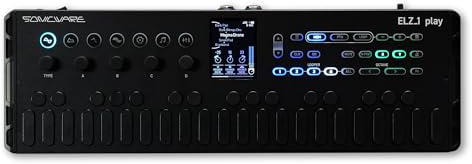 ELZ_1 play V2 Launch Edition incluye estuche [sintetizador portátil] 18 motores de sintetizador, 48 efectos, bucle de 4 pistas, secuenciador, altavoces estéreo integrados, funciona con batería