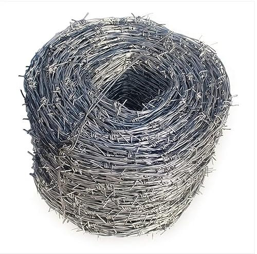 Edelstahldraht Edelstahlschnur 10m-500m Stacheldrahtrolle, 16 Gauge Stacheldraht für Zaun, Baseballschläger, Vogelhäuschen, Garten & Kunsthandwerk, 1,8mm, Doppelte Drahtverdrillung ( Color : 16 Gauge