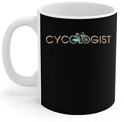 908 Kaffeebecher Keramik Tasse Geschenktasse Lustig Geschenk Weihnachten 330ml Radfahrer - Cooler Cycologist Mtb-Radsport-Bike-Liebhaber Cycology-Vatertag