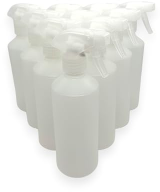 Mayfield Spray Bottles x10 – 500ml, UK Made, Mist & Jet, HDPE, Chemical Resistant, Leak Proof Trigger
