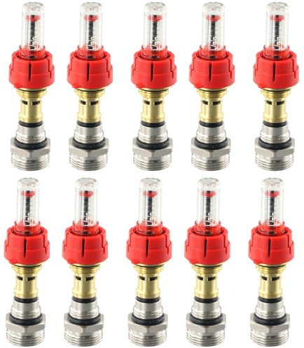 Durchflussmesser für Fußbodenheizung, Regler, Verteiler, Durchflussmesser DN25, Durchflussmengen von 0–5 l/min, 10 Stück