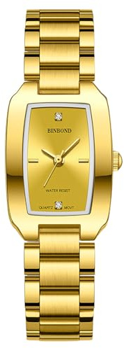 JewelryWe Orologio da Polso da Donna Cinturino in Acciaio Inossidabile, con Zircone Lucido, Cinturino Regolabile, Orologio alla Moda al Lavoro