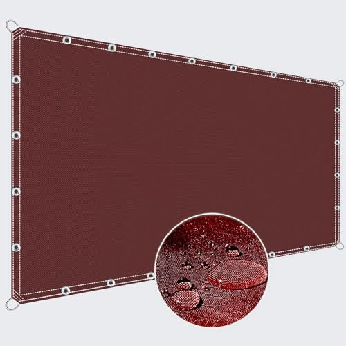 ZQXFZ Sonnenschutz Terrassendach 150x200cm Beschattung FüR TerrassenüBerdachung Sichtschutz Balkone Zaun Sichtschutz Motiv -Braun.