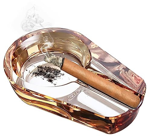 Posacenere in vetro, posacenere in cristallo, piccolo portacenere per la casa, elegante decorazione da tavolo, posacenere per interni e per esterni