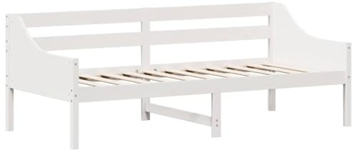 vidaXL Tagesbett ohne Matratze Weiß 90x200 cm Massivholz Kiefer