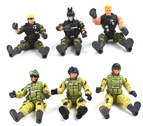 HONMEET 6stücke Teiliges Soldatenfiguren Interaktive Special Forces Spielzeuge Für Jungen Und Mädchen Fördert Spiel Und Lernverständnis Über Und Koordination