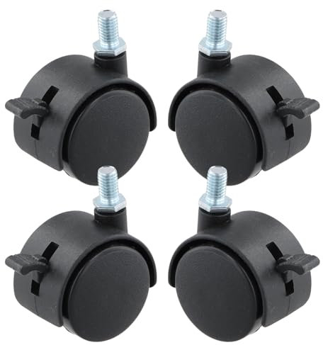 Ruote Rotelle Girevoli, Ruote Per Sedia Ufficio Ricambio Per Rotelle Da Ufficio, Nere, Silenziose, Confezione Da 4 Pz