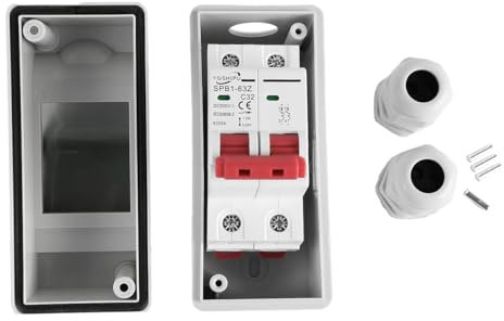 NUZAMAS Interruttore di separazione solare 16 A IP65 impermeabile DC500 RV copertura trasparente interruttore miniaturizzato per camper e sistemi solari